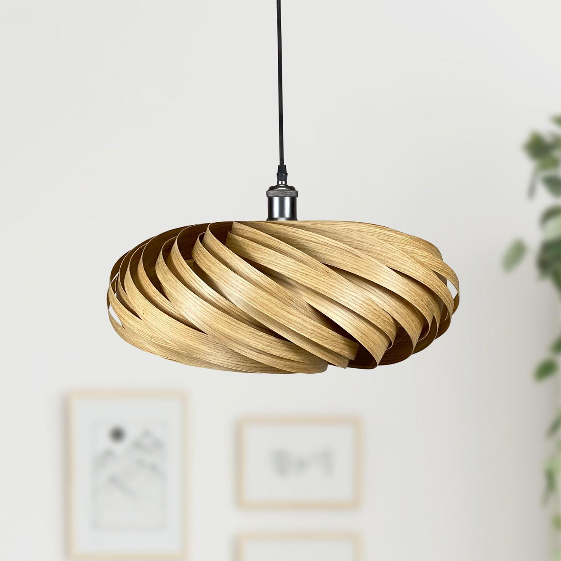 Veneria Lampe à suspendre Ø50 cm Chêne Gofurnit