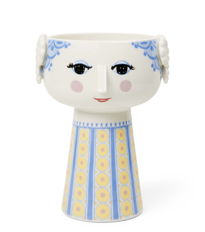 Eva Vase H18,5cm bleu clair Bjørn Wiinblad