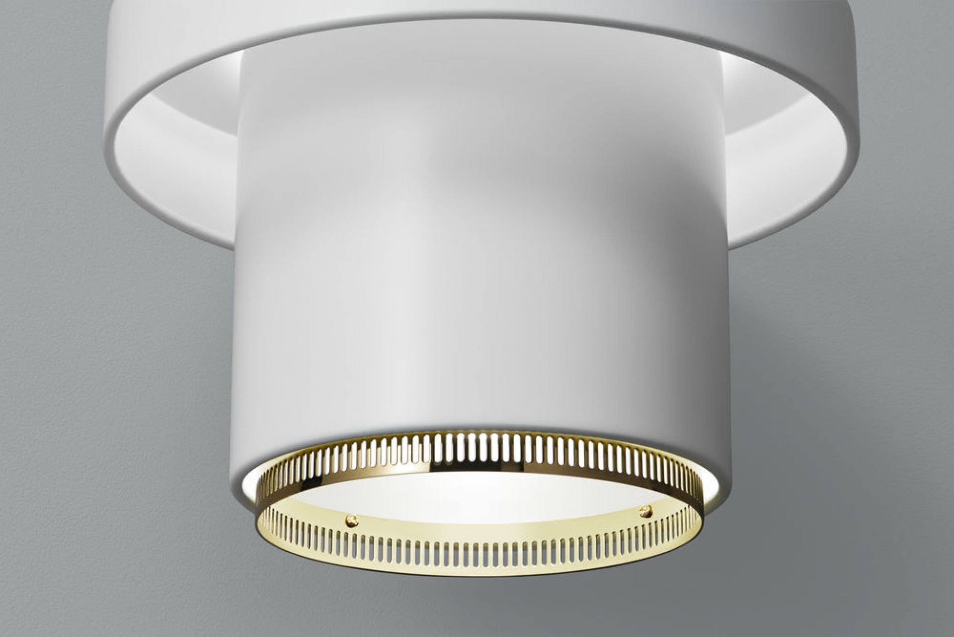 A201 Pendant light Lampe de suspendue Artek Blanc - Laiton
