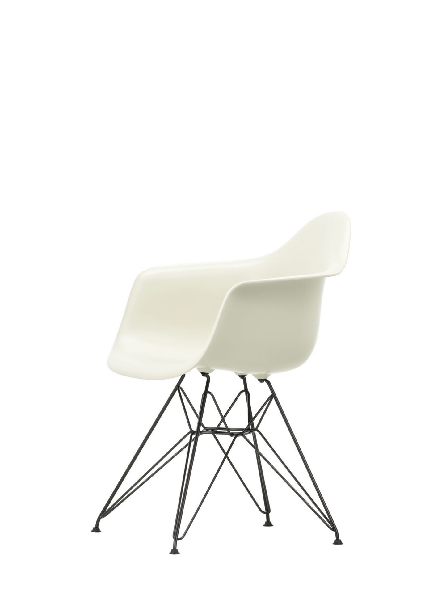 Eames Plastic Arm Chair DAR Stuhl in Grün mit verchromtem Gestell, Vitra Design.