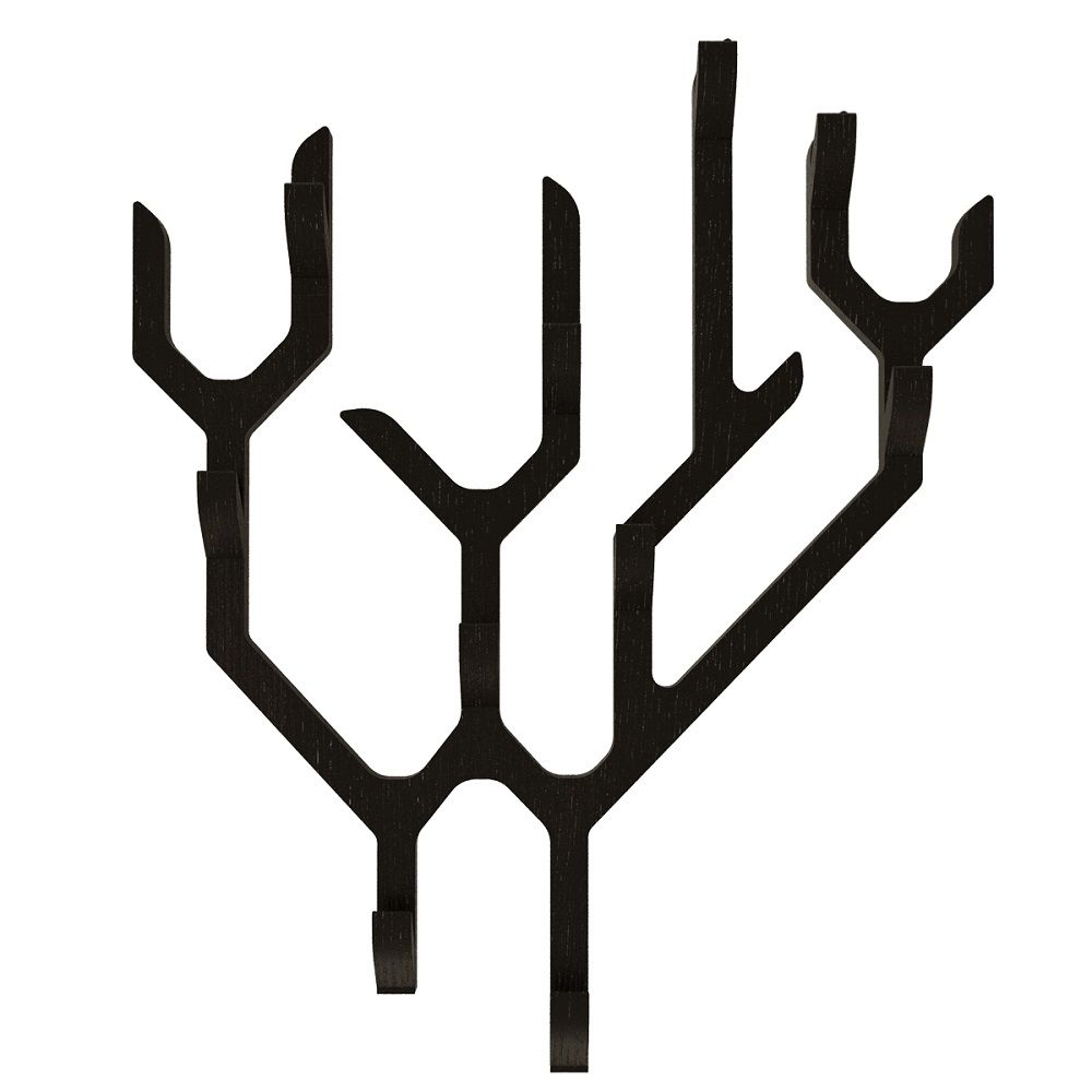 Schwarze Ambroise Wandgarderobe von Hartô in Baumform, moderne Garderobenlösung für Flur und Eingangsbereich.