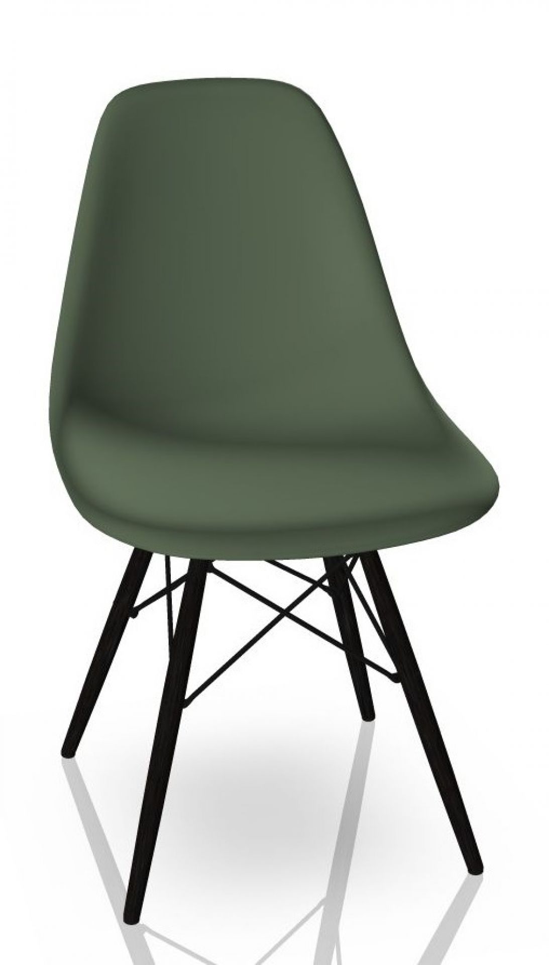 Eames Plastic Side Chair DSW Chaise Vitra Érable noir - forest