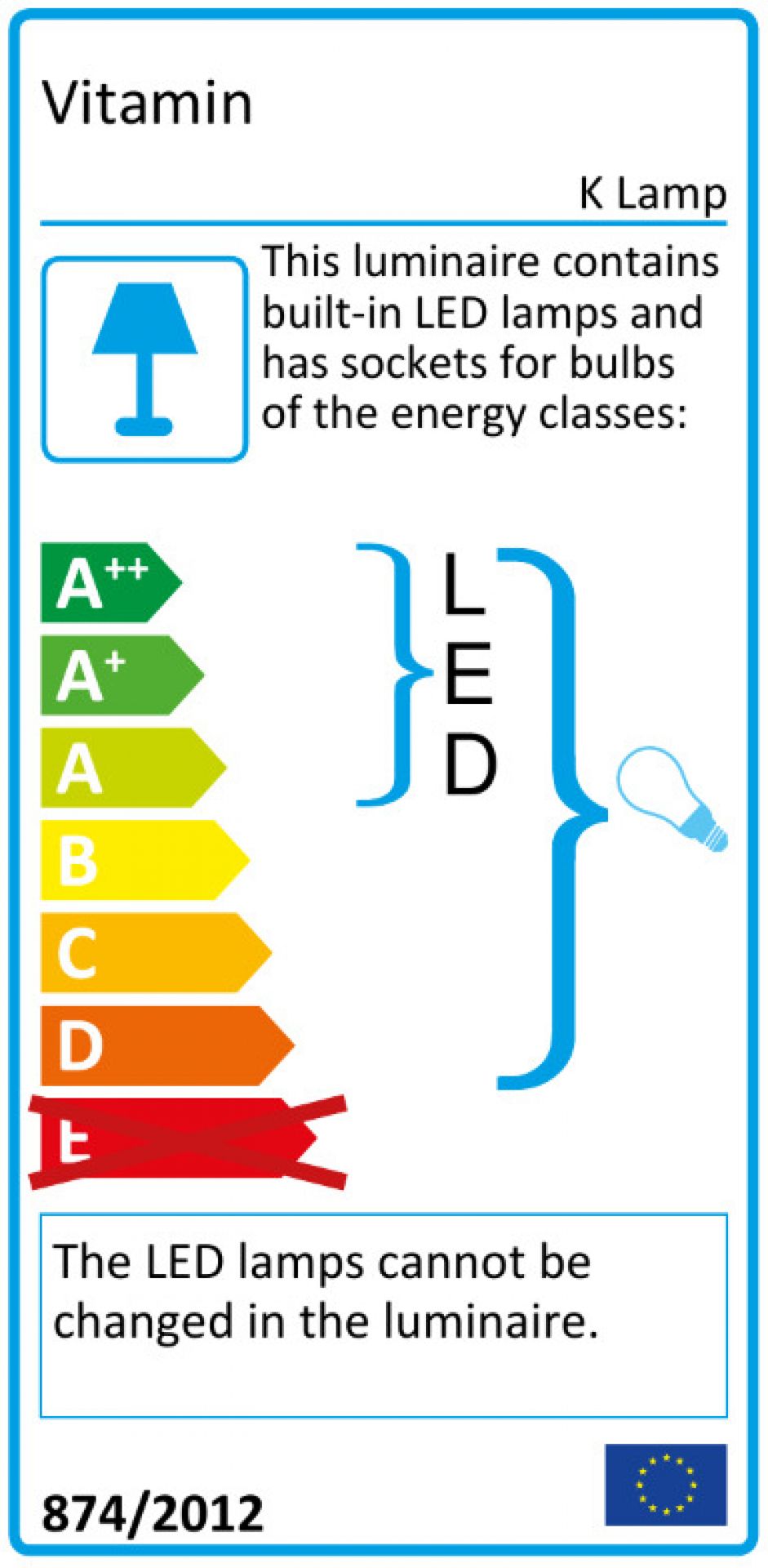 K Lamp lampe de table Vitamin