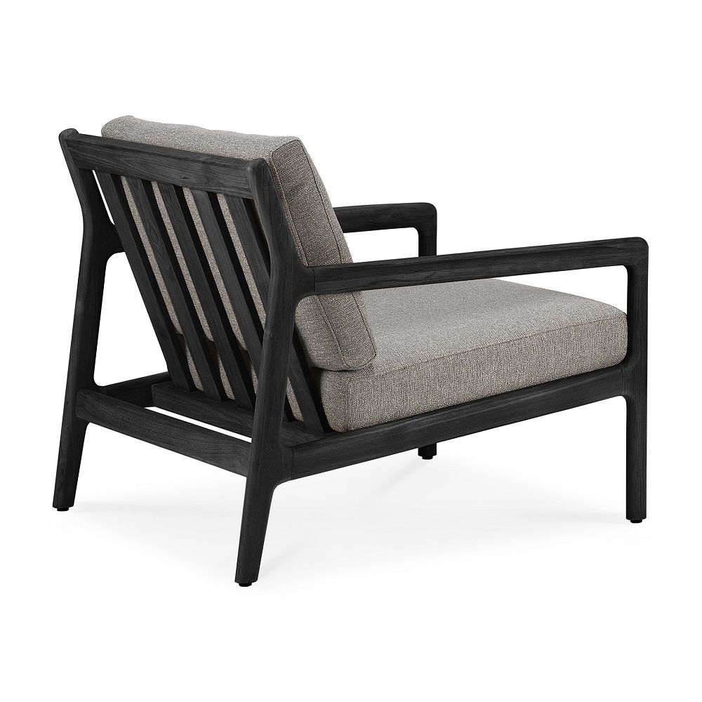 Jack Outdoor Fauteuil lounge teck noir laqué Ethnicraft Moka