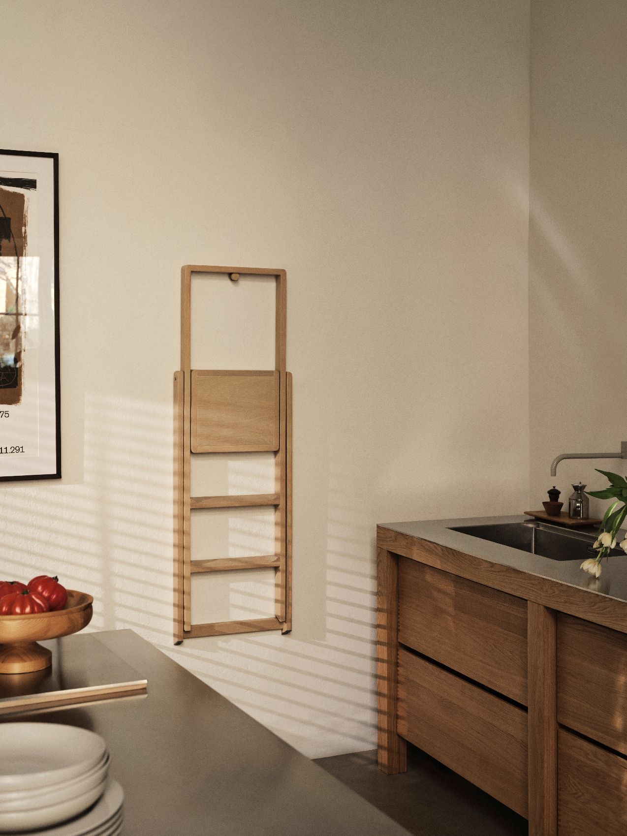 Step Ladder Escabeau chêne foncé Design House Stockholm