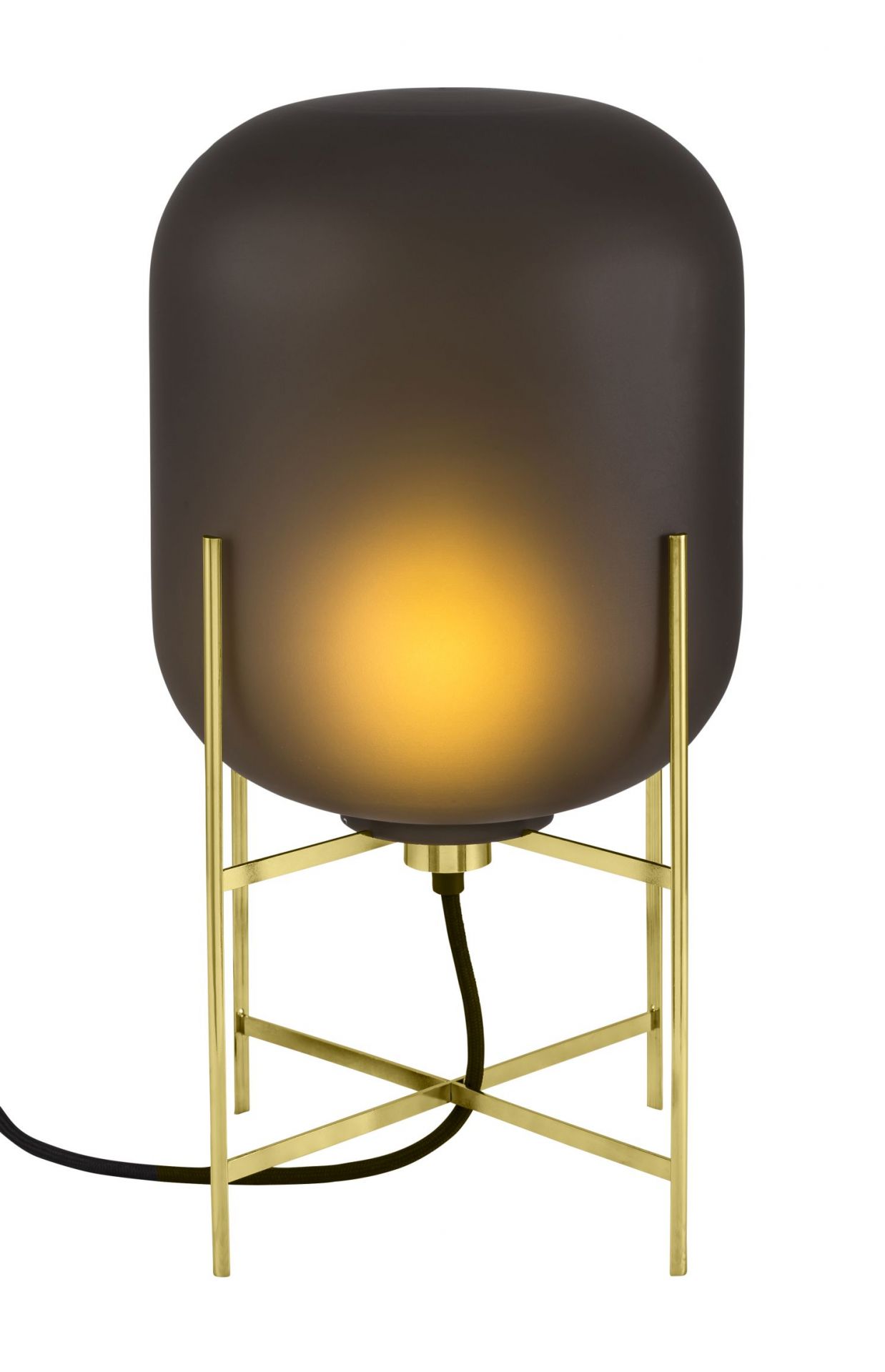 Oda Small lampe de table gris fumé satiné Pulpo