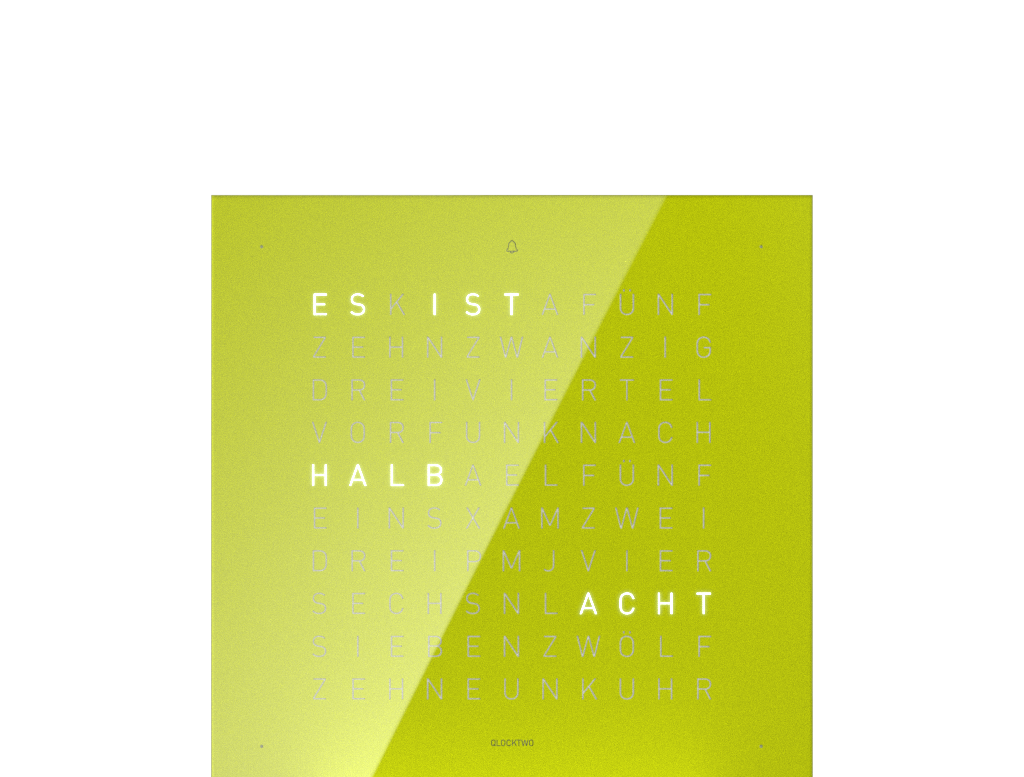 Cache avant pour l'horloge de table Earth 13.5 Allemande QLOCKTWO