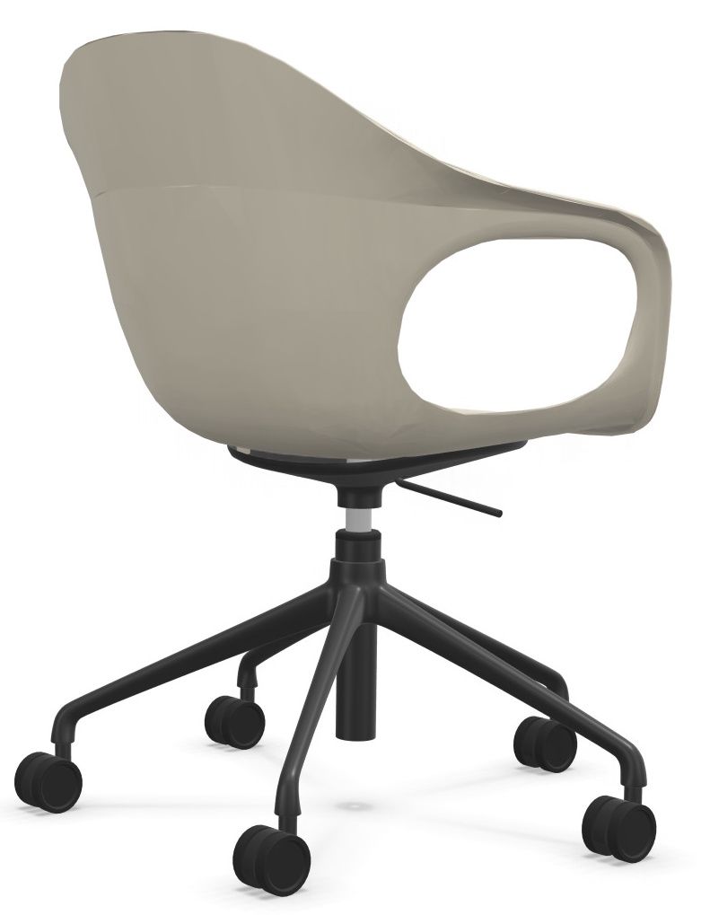 Fauteuil Elephantino piètement cinq étoiles avec roulettes Kristalia