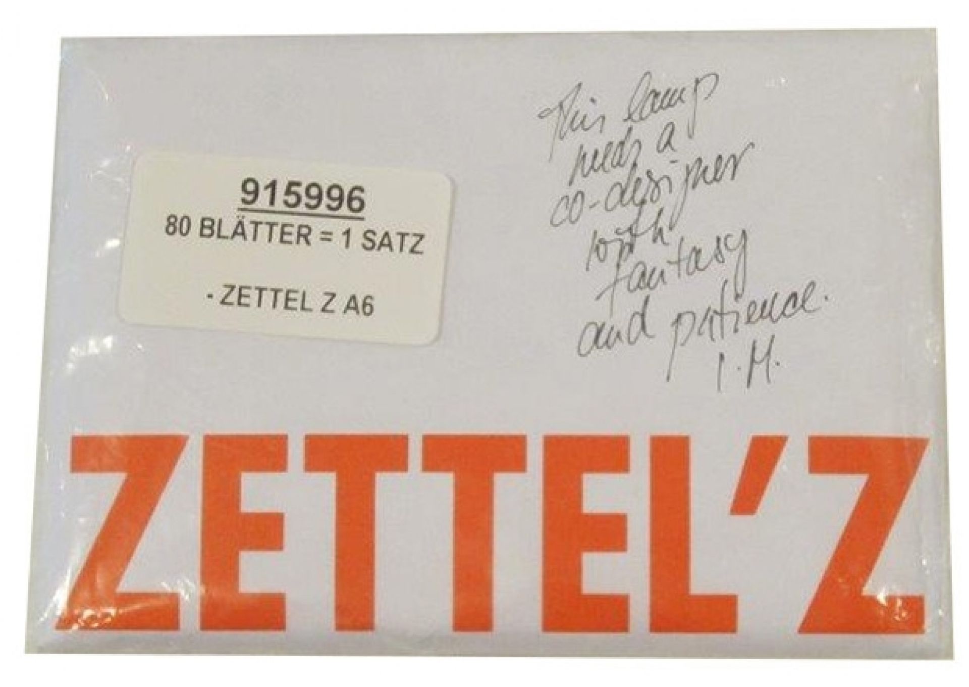 Zettelsatz für die Leuchte Zettel Z 6 Ingo Maurer