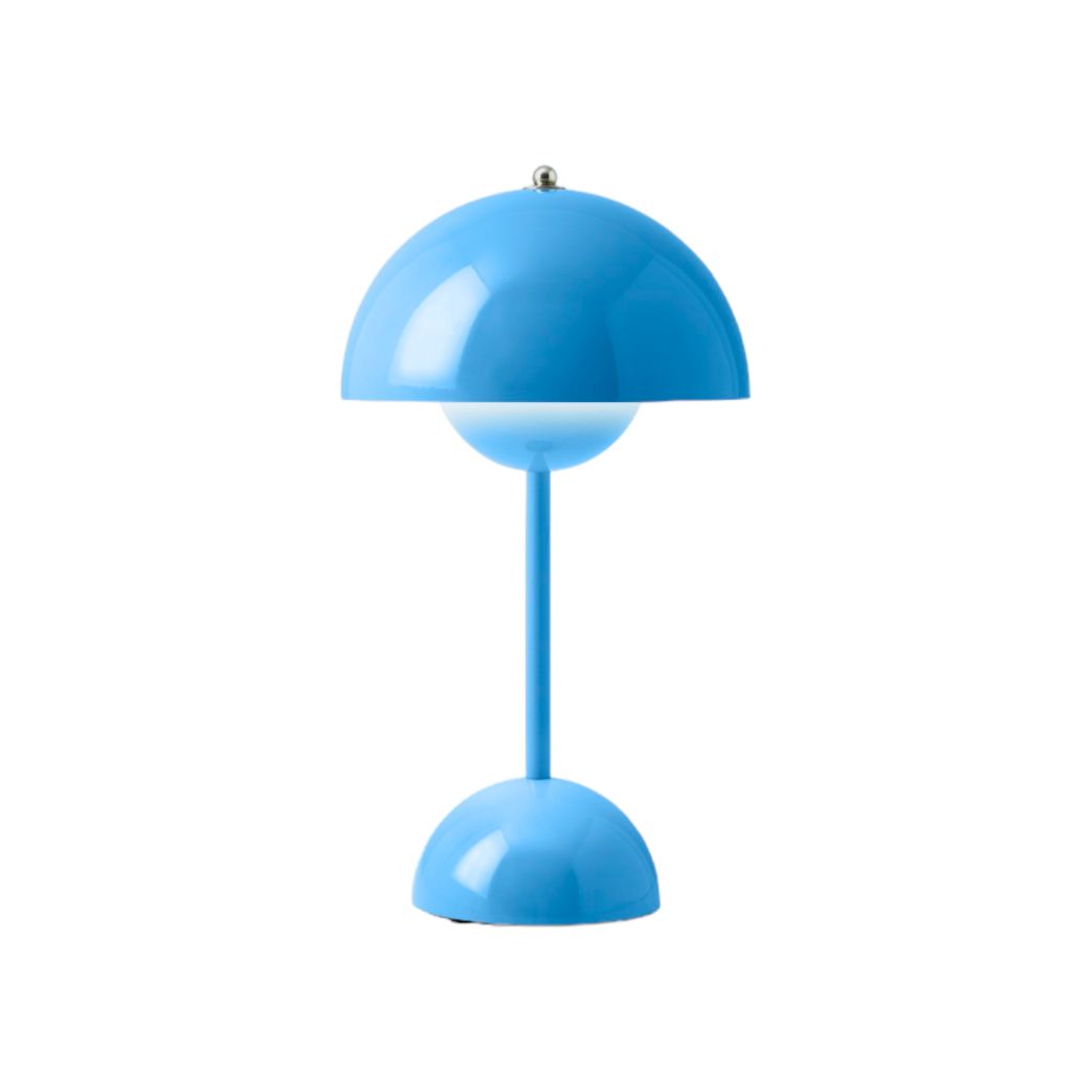Flowerpot VP9 Portable Lampe à batterie / Lampe de table avec USB AndTradition Bleu de baignade