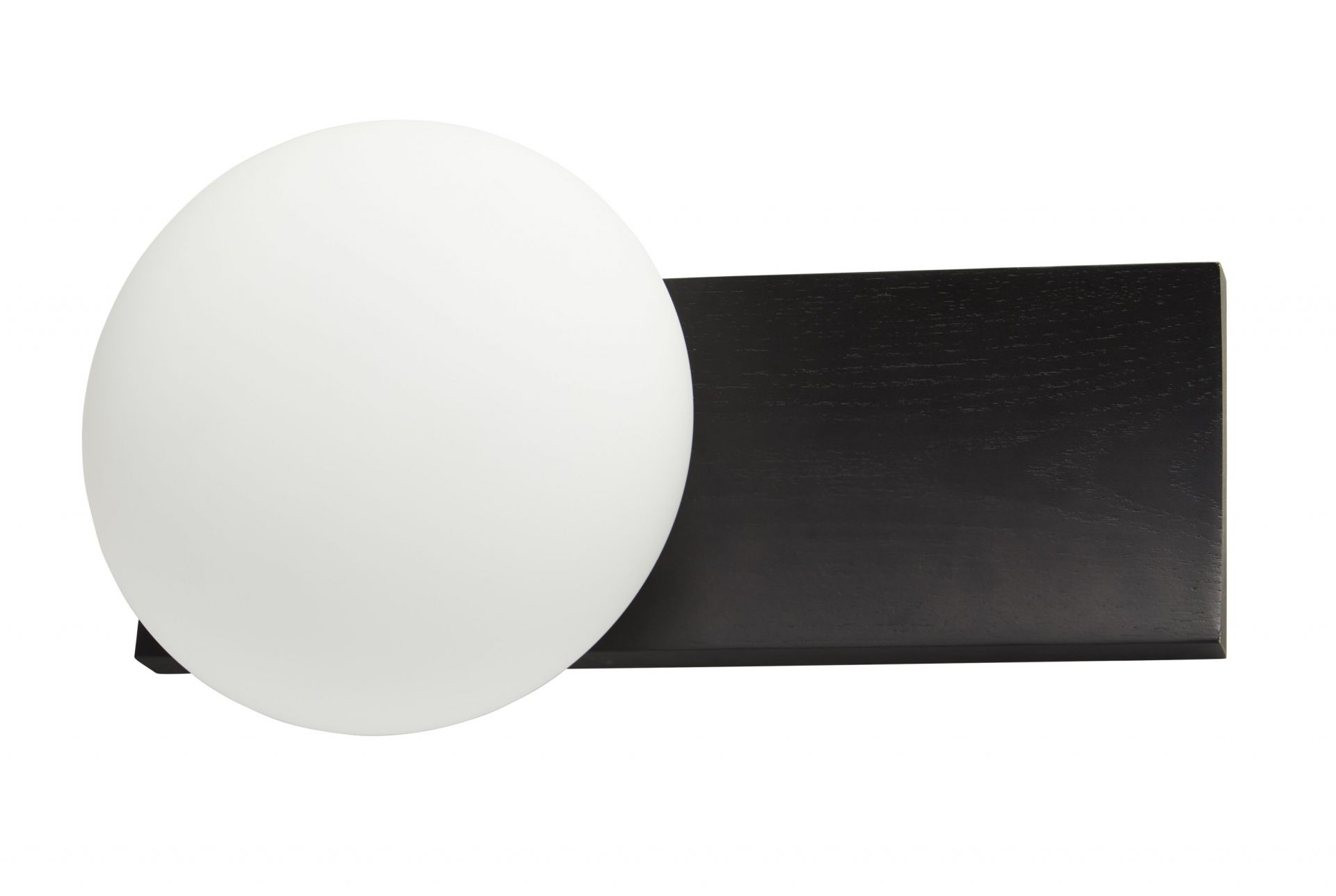 Dew table et applique murale frêne noir laqué Woud