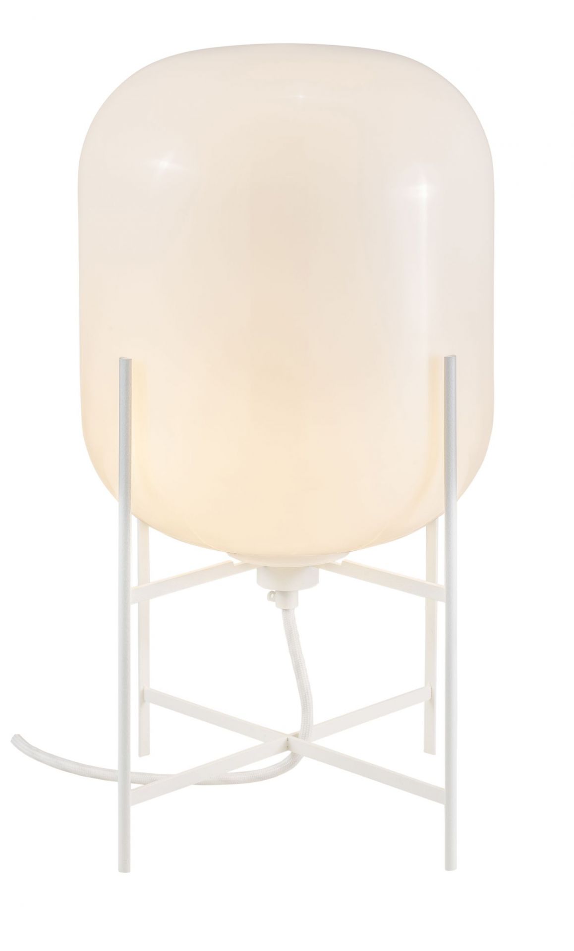 Oda Small lampe de table structure blanche / verre blanc Pulpo