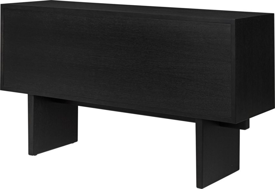 Private Sideboard placage en chêne teinté brun noir Gubi Schwarzes Sideboard aus Eichenfurnier von Gubi, modernes Design mit minimalistischen Füßen.