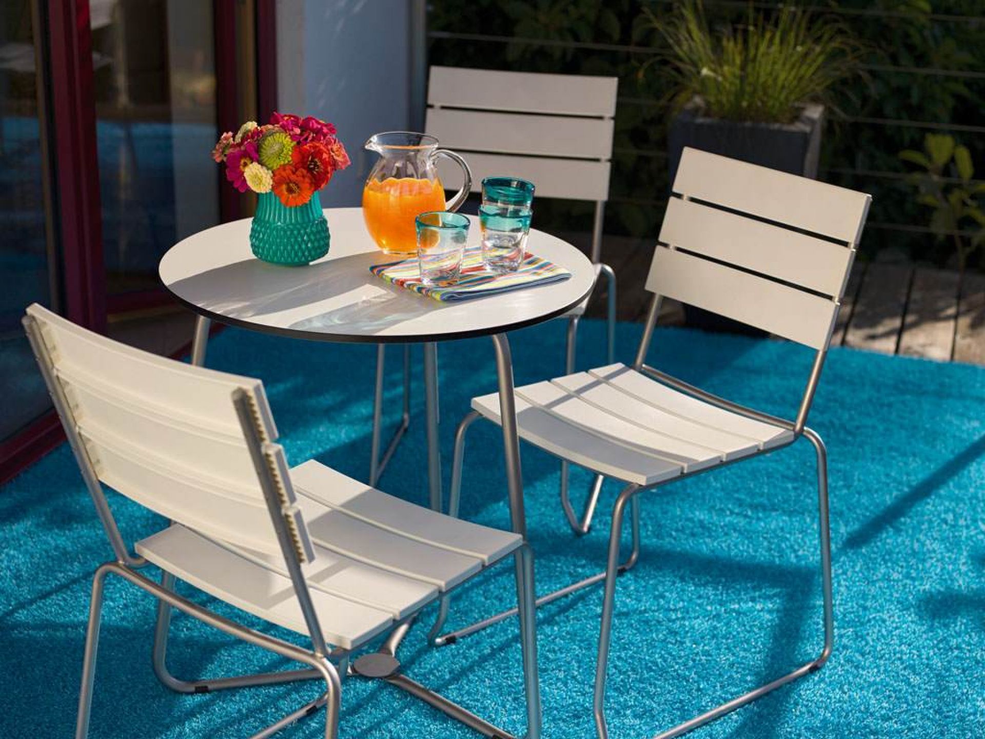 Balcony Table de bistrot avec structure en acier inoxydable Weishäupl
