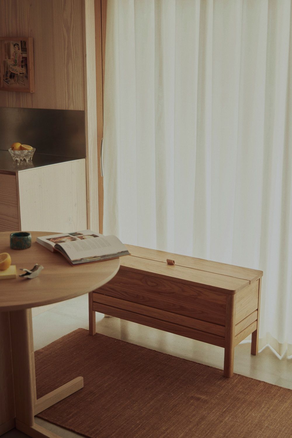 Banc de rangement A Line, 90 cm, Form & Refine