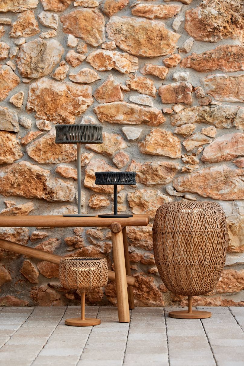Illusion Outdoor Lampe de table Gris lave Cane-Line