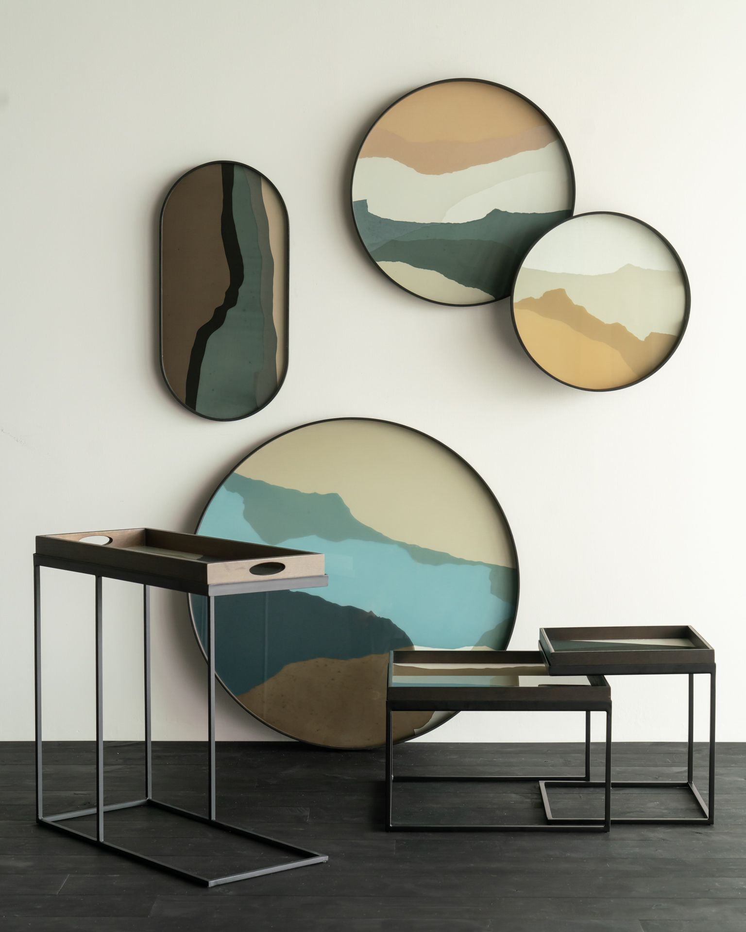 Table basse 2 pièces Noir carré S/L Ethnicraft
