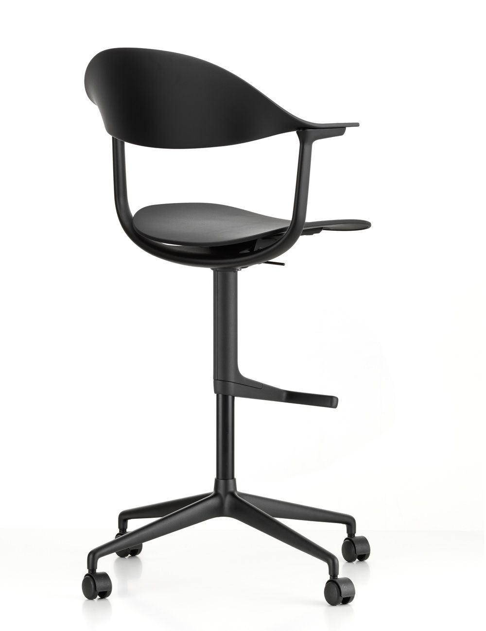 Fauteuil pivotant Mynt High assise et dossier en plastique Vitra