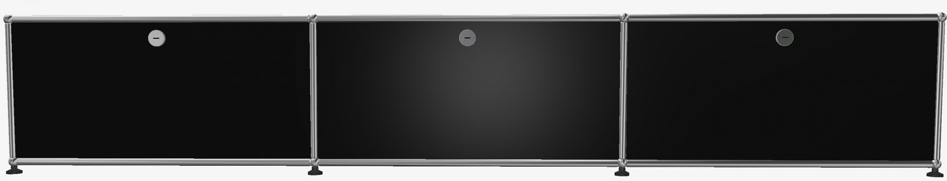 USM Haller Lowboard 3 Volets Noir graphite - FAST DELIVERY