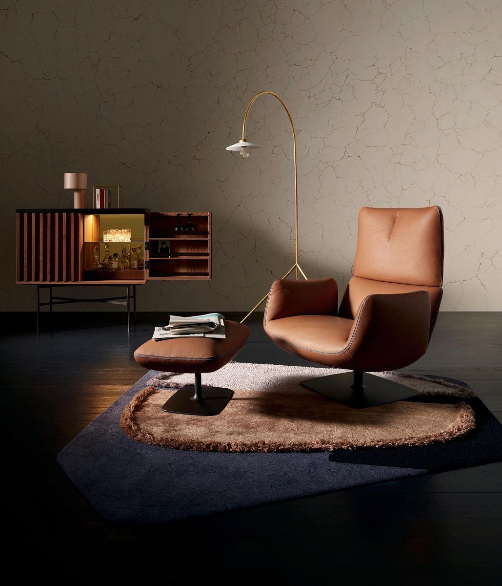 Jalis Lounge Fauteuil pivotant avec mécanisme de basculement / pied à disque Réglable électriquement Cor