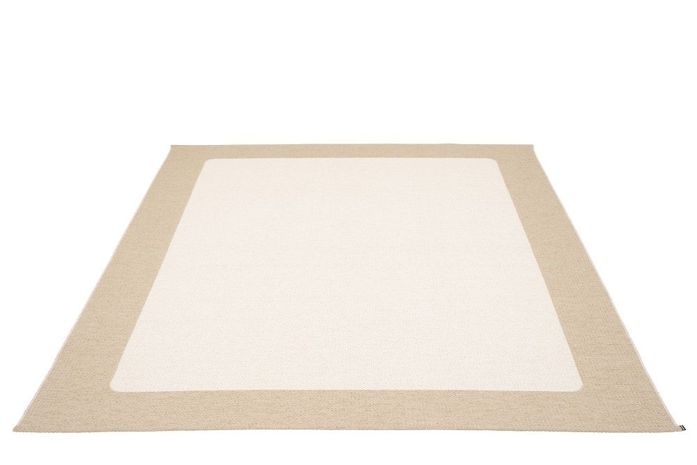 Ilda Tapis en plastique 180x180 cm Beige-Vanille Pappelina OFFRE SPECIALE
