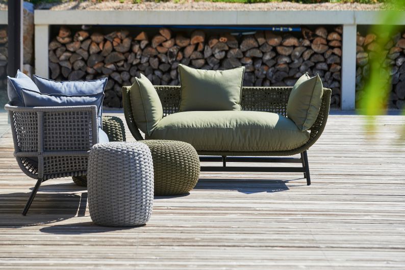 Suka Lounge Fauteuil d'extérieur Jan Kurtz Olive