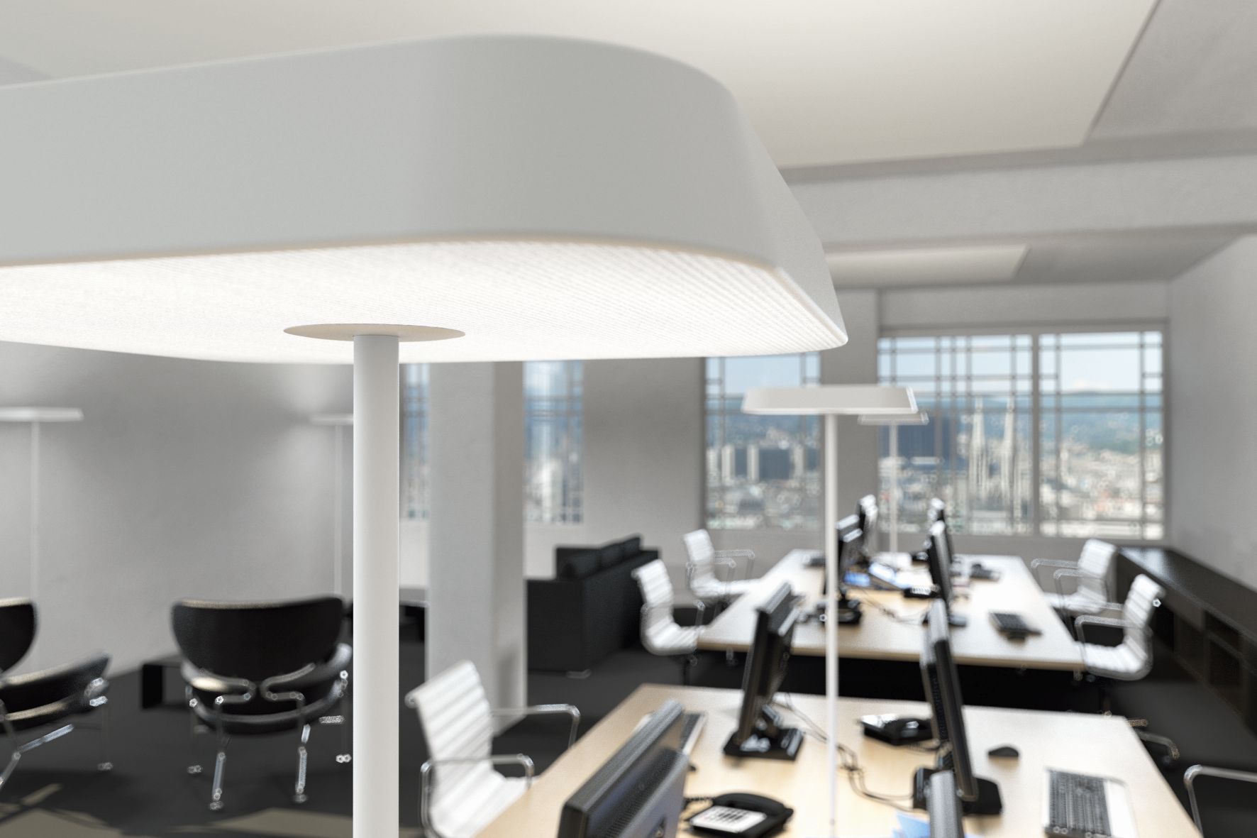 Koi-Q Lampe de table pour USM Haller noir 3000K Belux