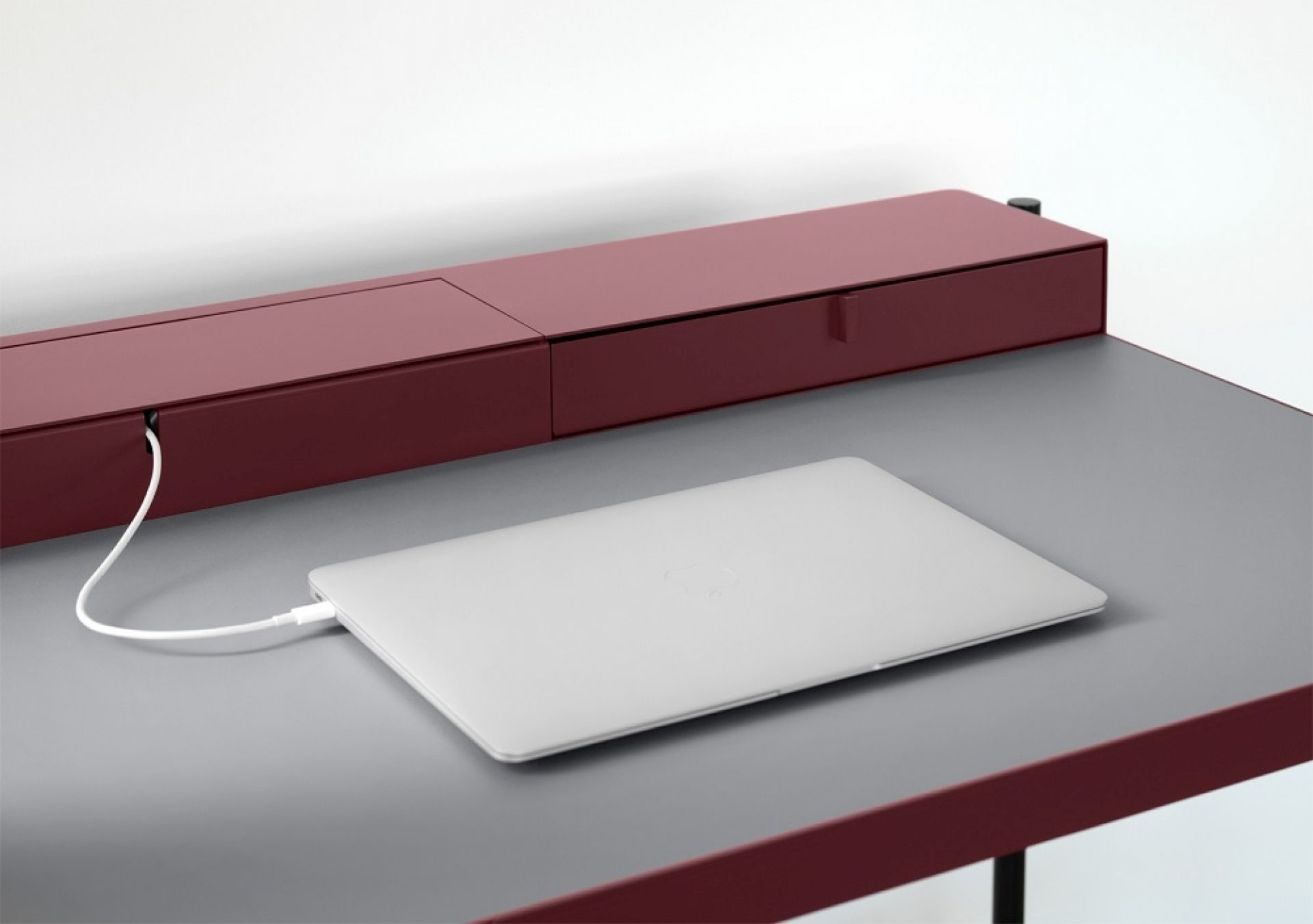 PS20 BIG Bureau Müller Möbelfabrikation rouge oxyde 1 tiroir
