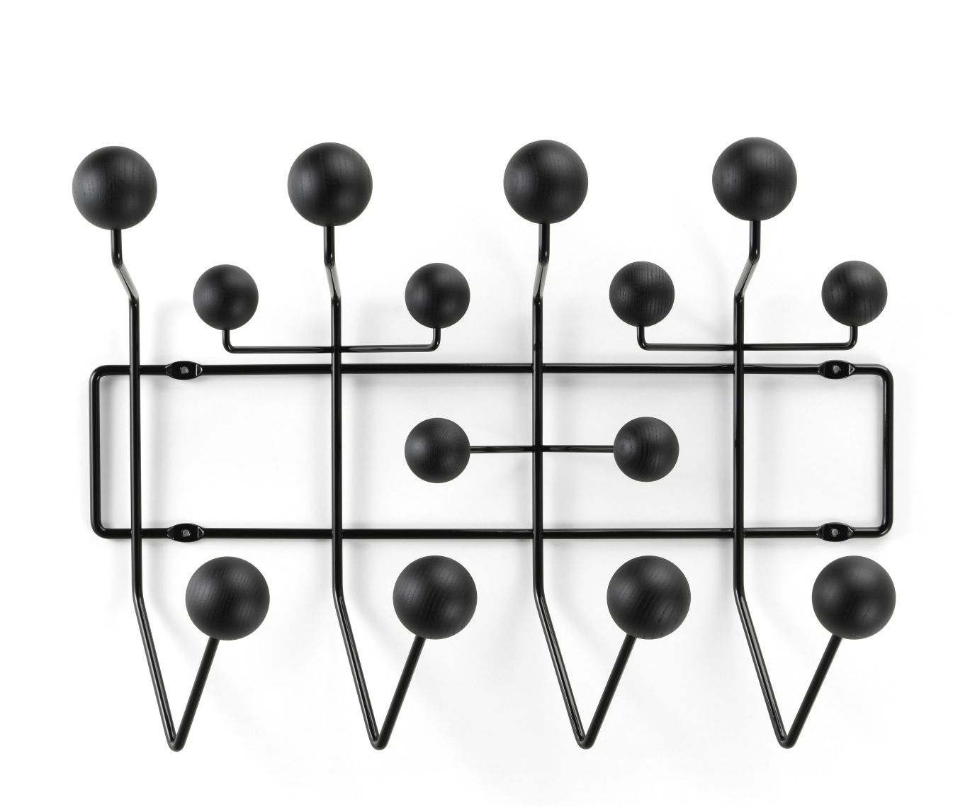 Eames Hang it all Porte-manteau frêne noir Vitra NOUVELLE VERSION