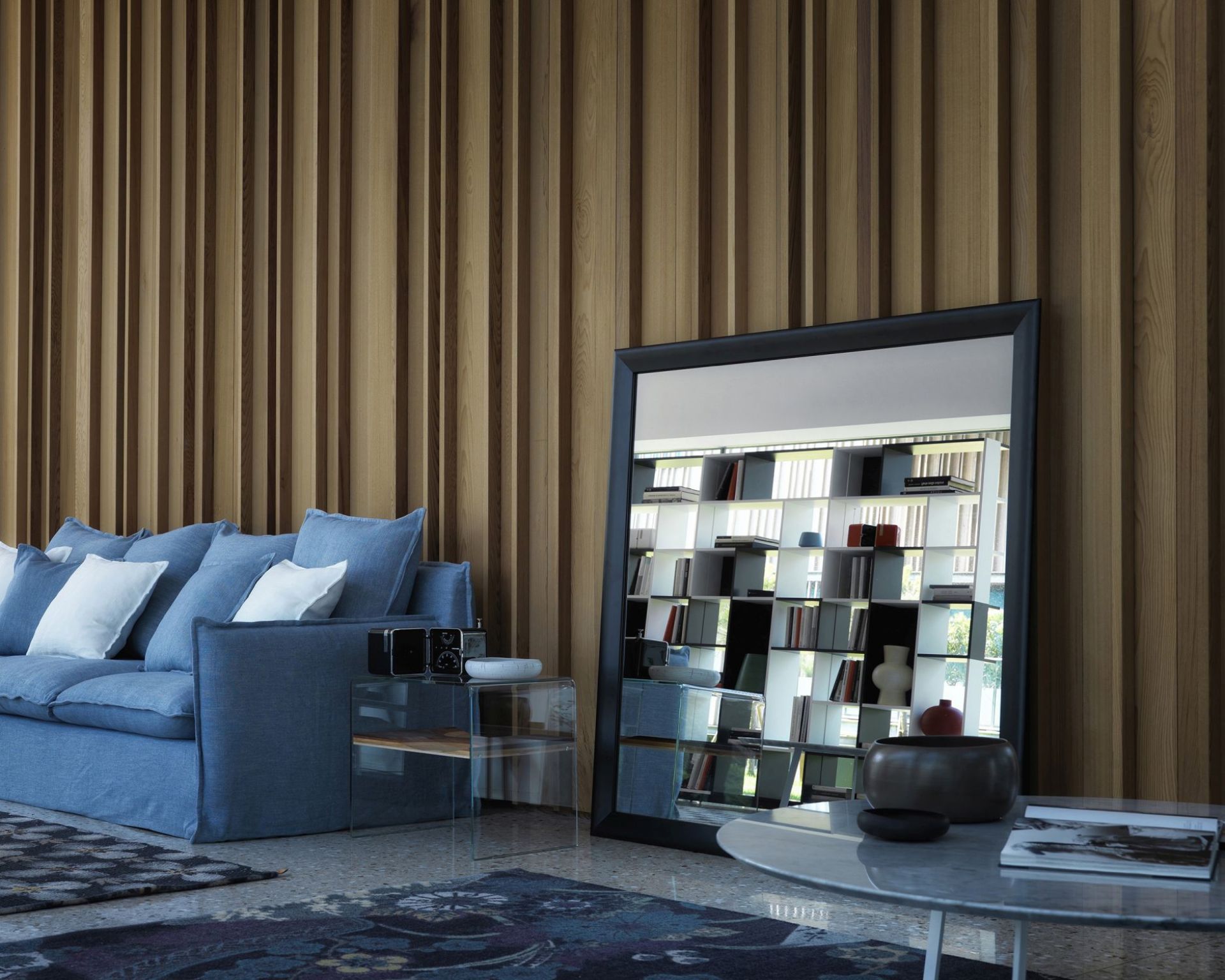 Yume Black Miroir avec cadre version C Casamania Horm