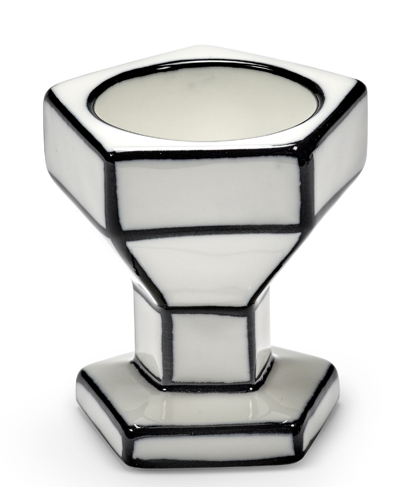 Coquetier blanc/noir Carte Blanche Serax   