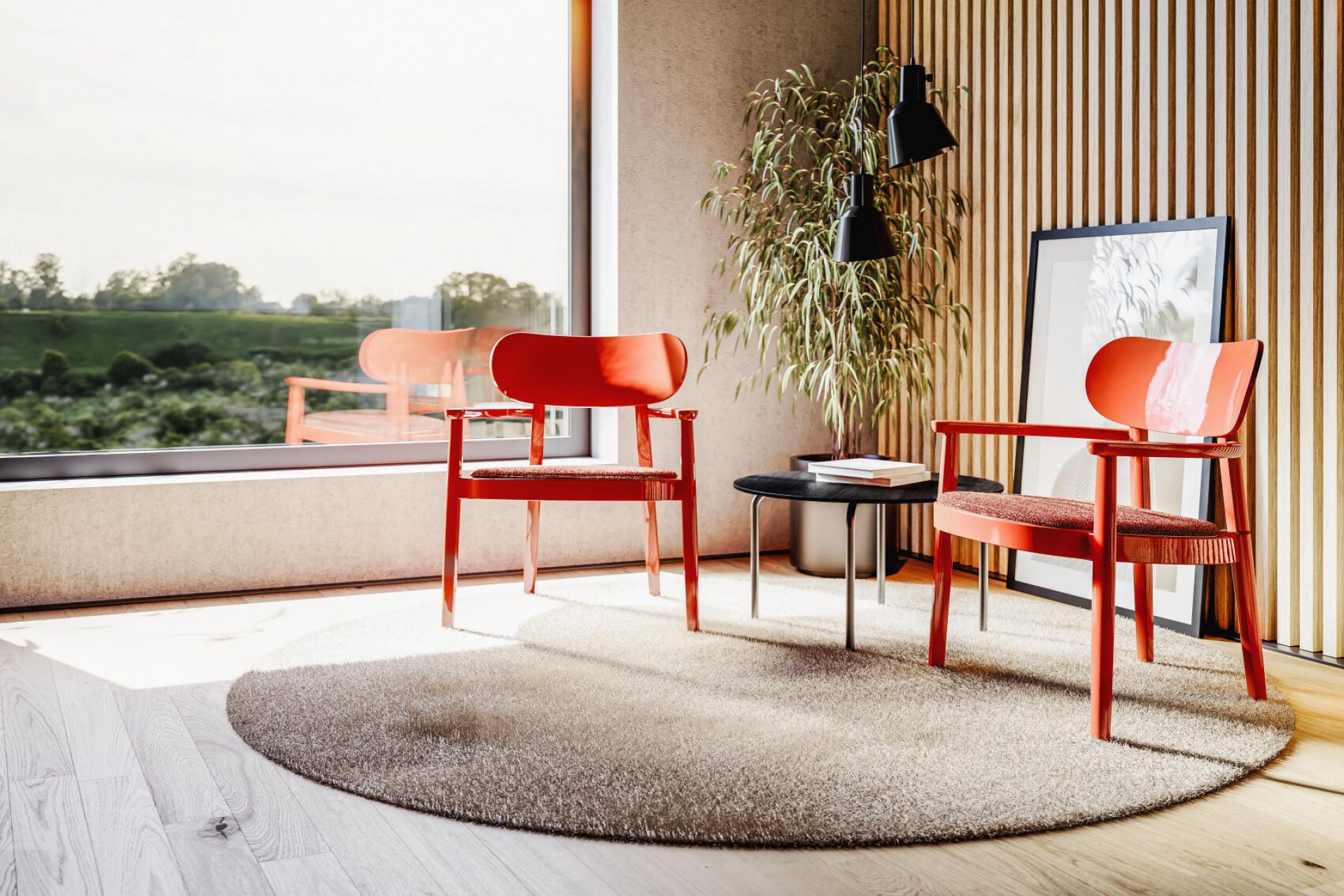 Fauteuil en bois avec accoudoirs 119 F brillant Thonet