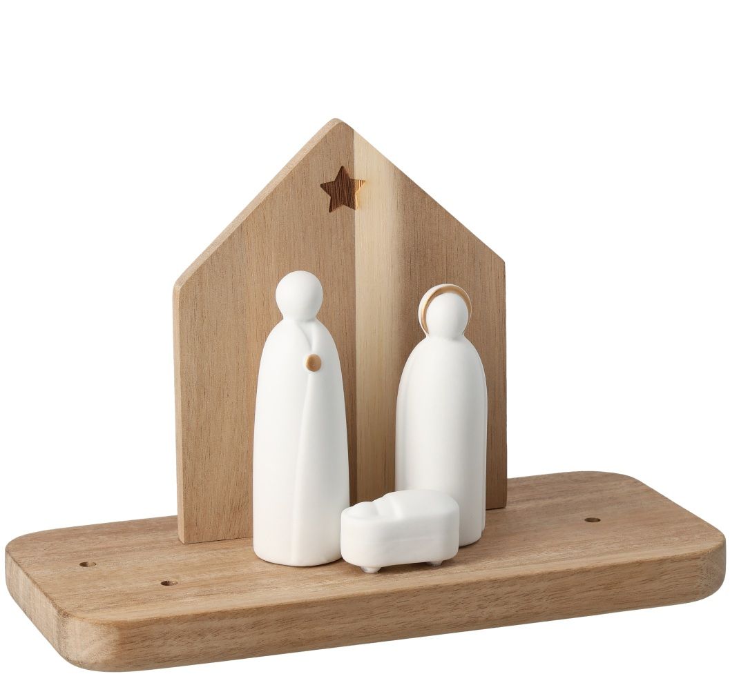 Paysage de Noël Crèche Roues