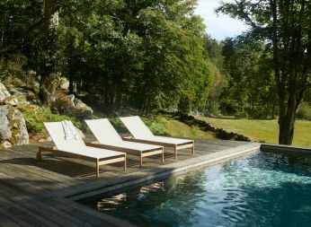 Pelagus Sunbed Bain de soleil d'extérieur Skagerak by Fritz Hansen