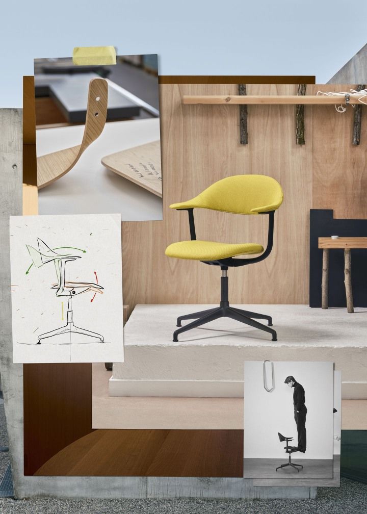 Mynt dossier et assise plastique Chaise de bureau Vitra