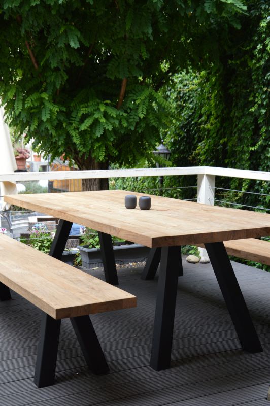 Bradford Table Largeur 300 Nature Noir Jan Kurtz