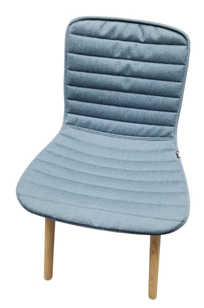 Hal Wood Entièrement rembourré CHÊNE NATURE / SIEGE PLANO NERO/BLEU GLACE Vitra PIÈCE D'EXPOSITION