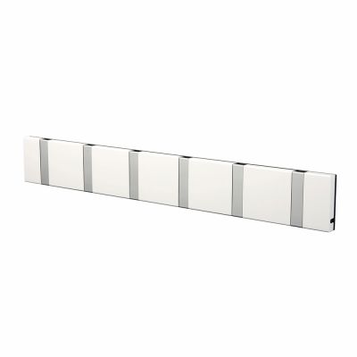 Knax portemanteau mural horizontal 6 crochets BLANC Loca OFFRE SPECIALE