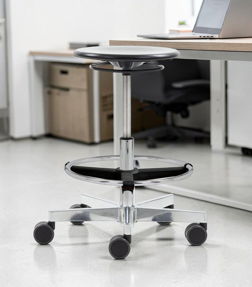 S 193 R20 Counter Tabouret roulant avec anneau de pied Wilde+Spieth