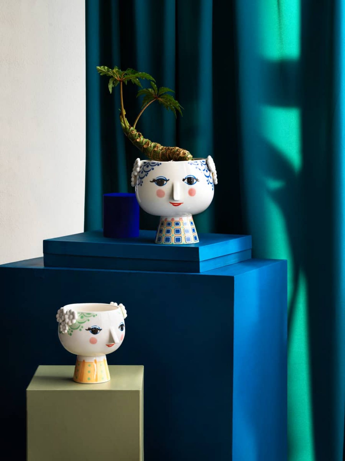 Eva Pot de fleurs 21 cm Bleu Bjorn Wiinblad
