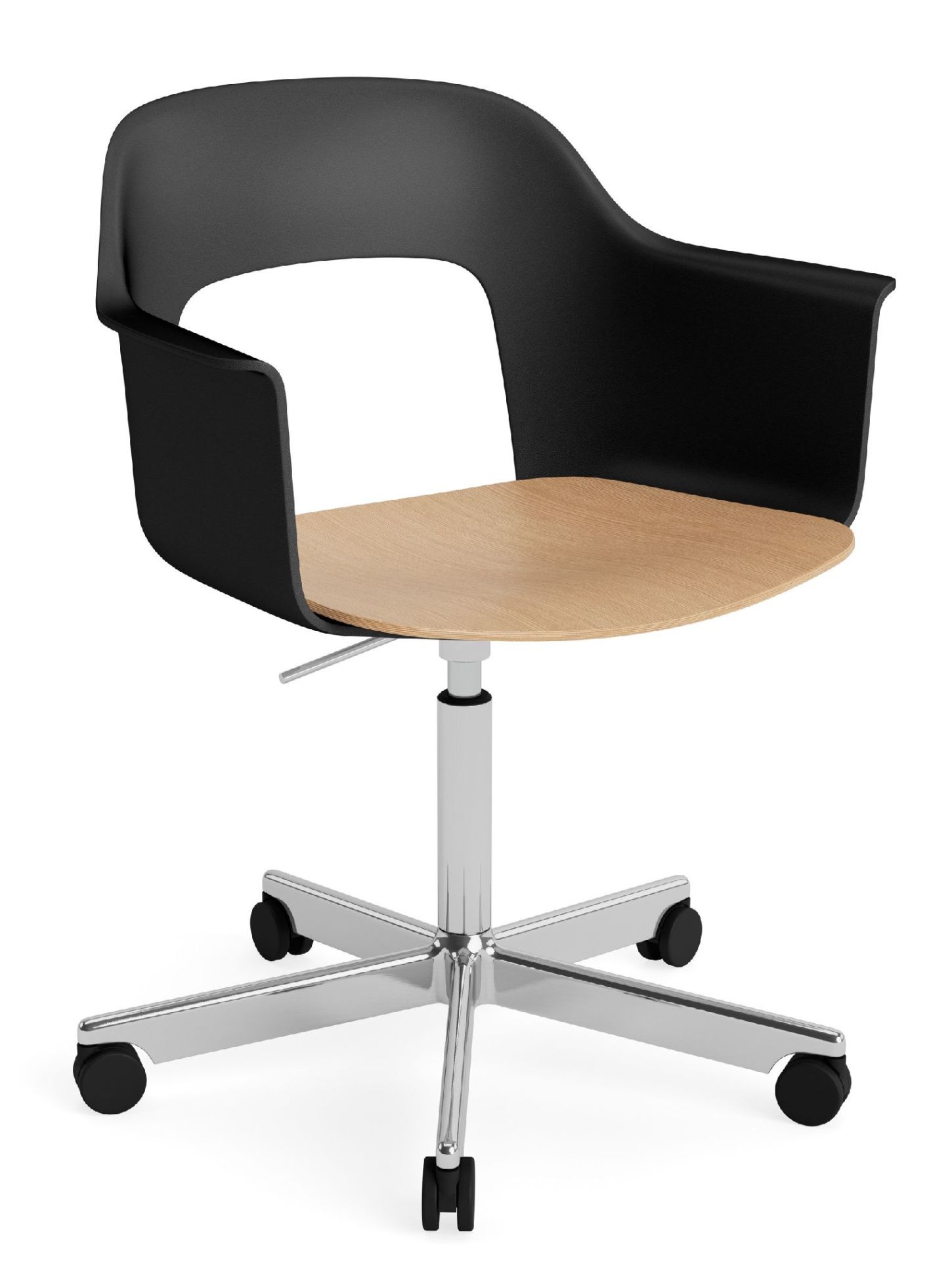 Layout Armchair 242 Fauteuil 4 pieds en étoile Vérin à gaz avec fonction pivotante Hay