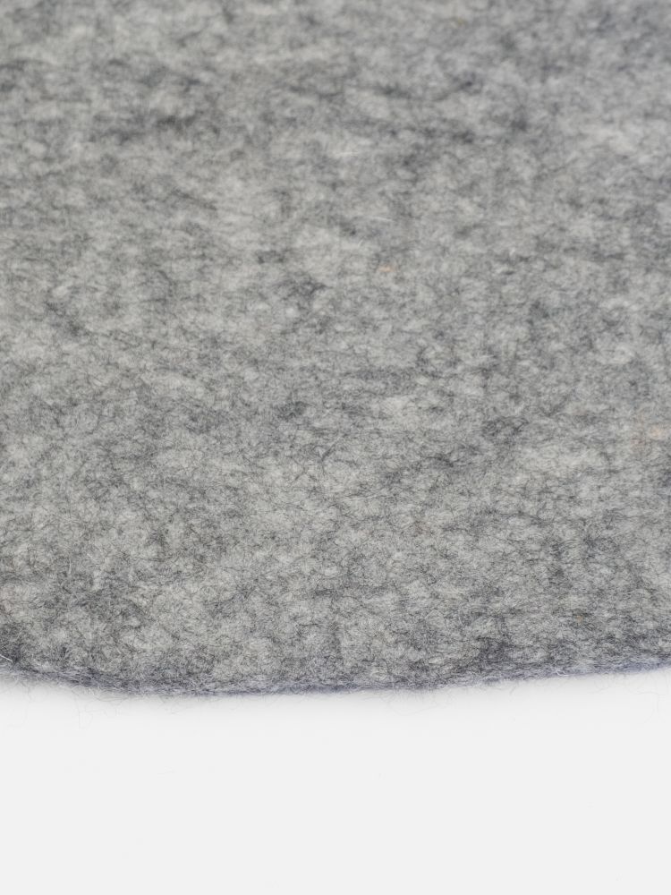 Mono Rond Tapis en feutre Ø 160 cm myfelt Carl (gris chiné)