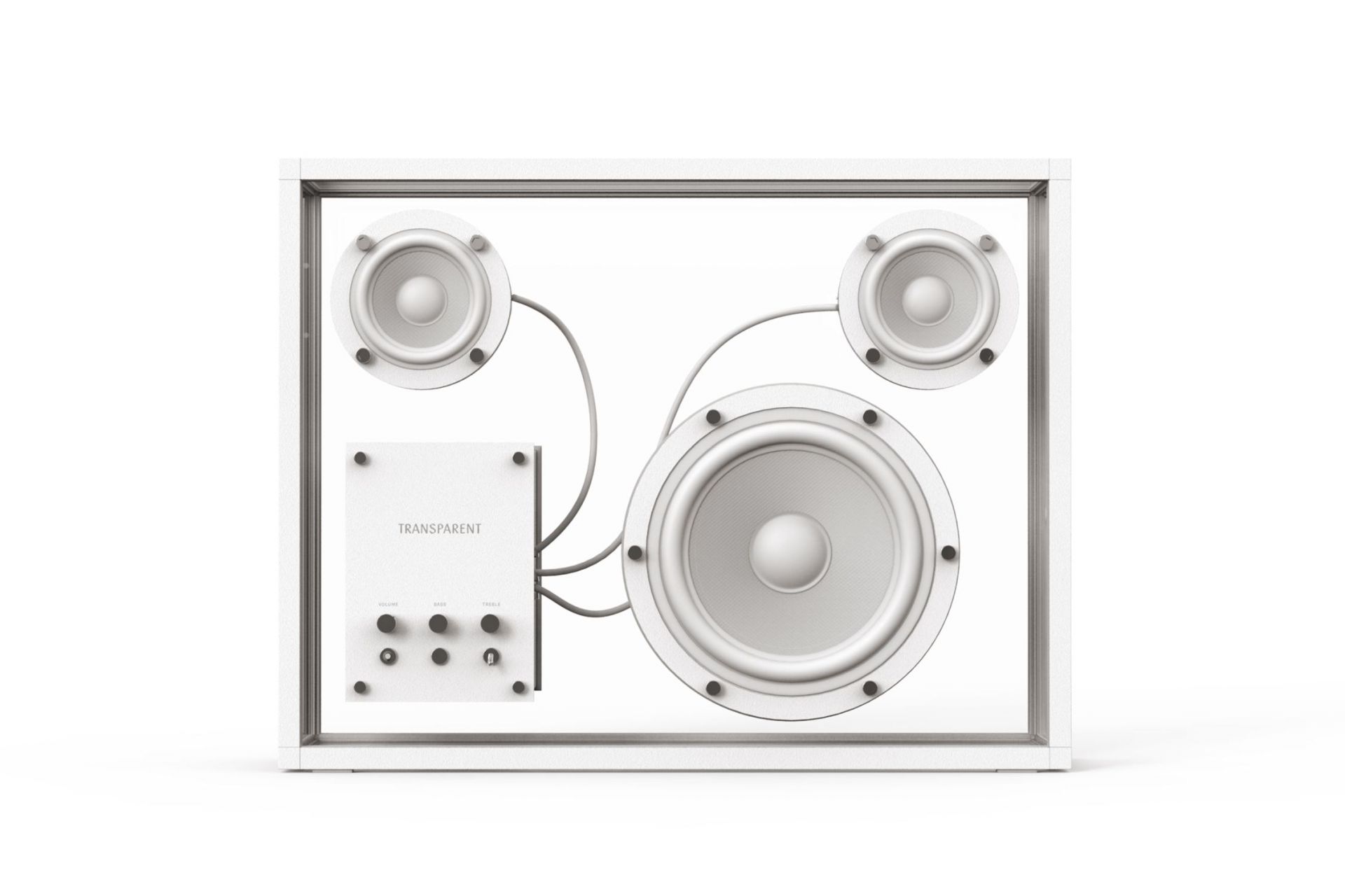 Haut-parleur transparent blanc Transparent