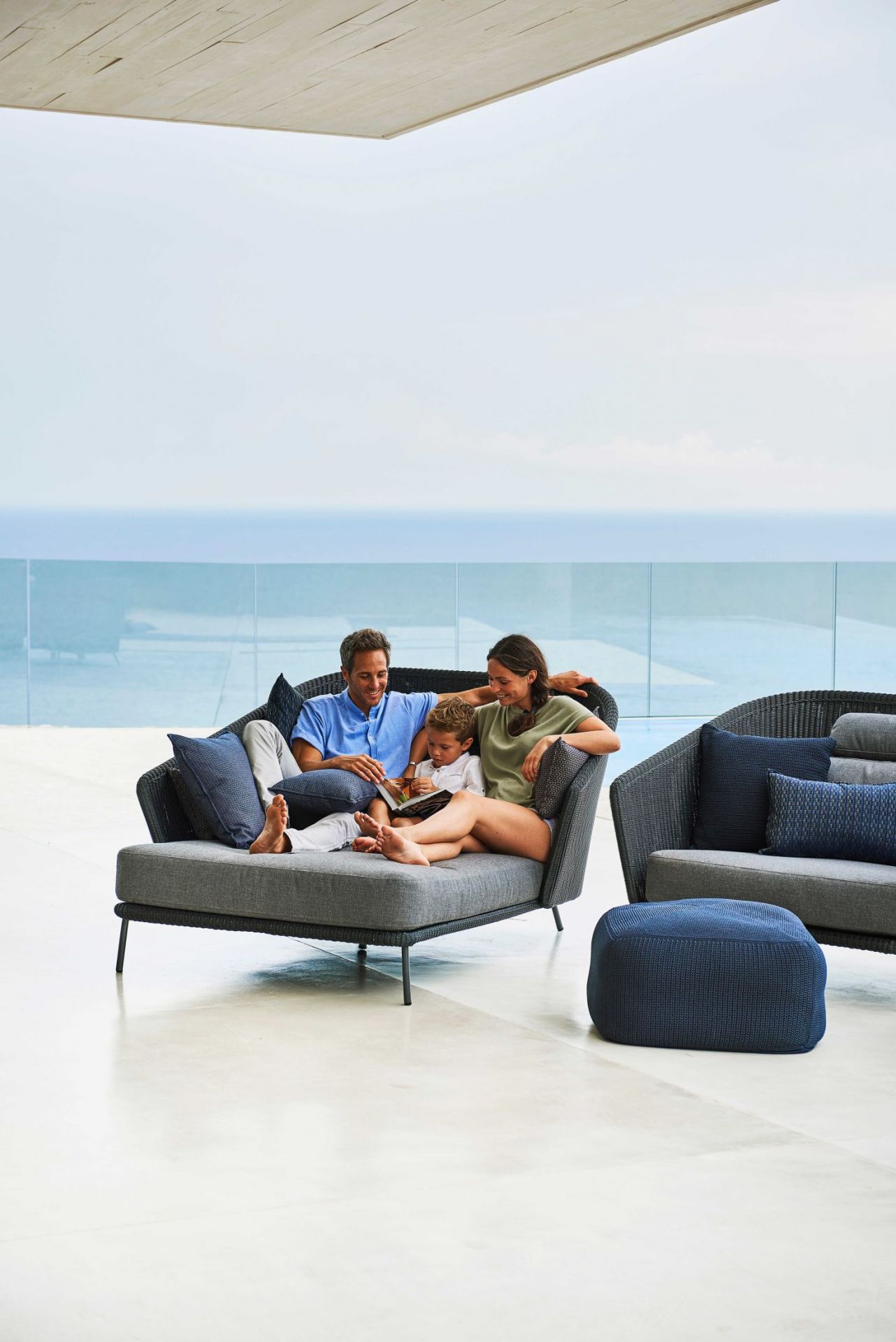 Mega Outdoor Daybed Dossier droit Cane-Line