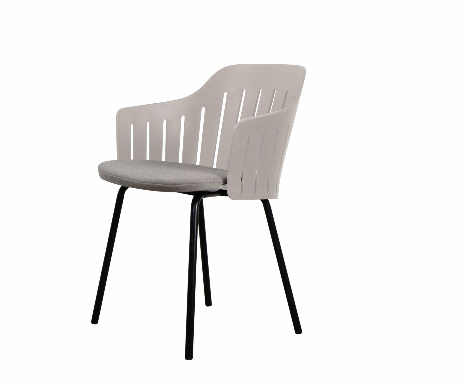 Choice Outdoor chaise structure acier 4 pieds taupe Cane-Line 