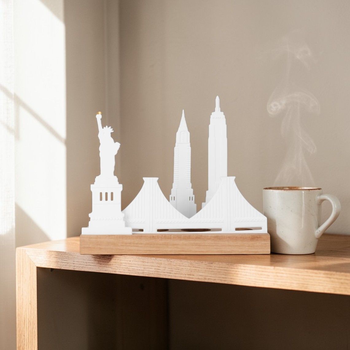 Objet lumineux Silhouette de la ville de New York Räder