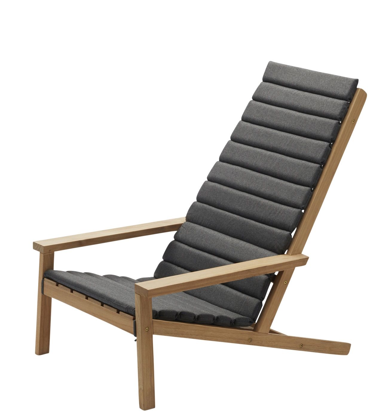 Between Lines Coussin d'assise pour chaise longue d'extérieur Skagerak by Fritz Hansen Charcoal