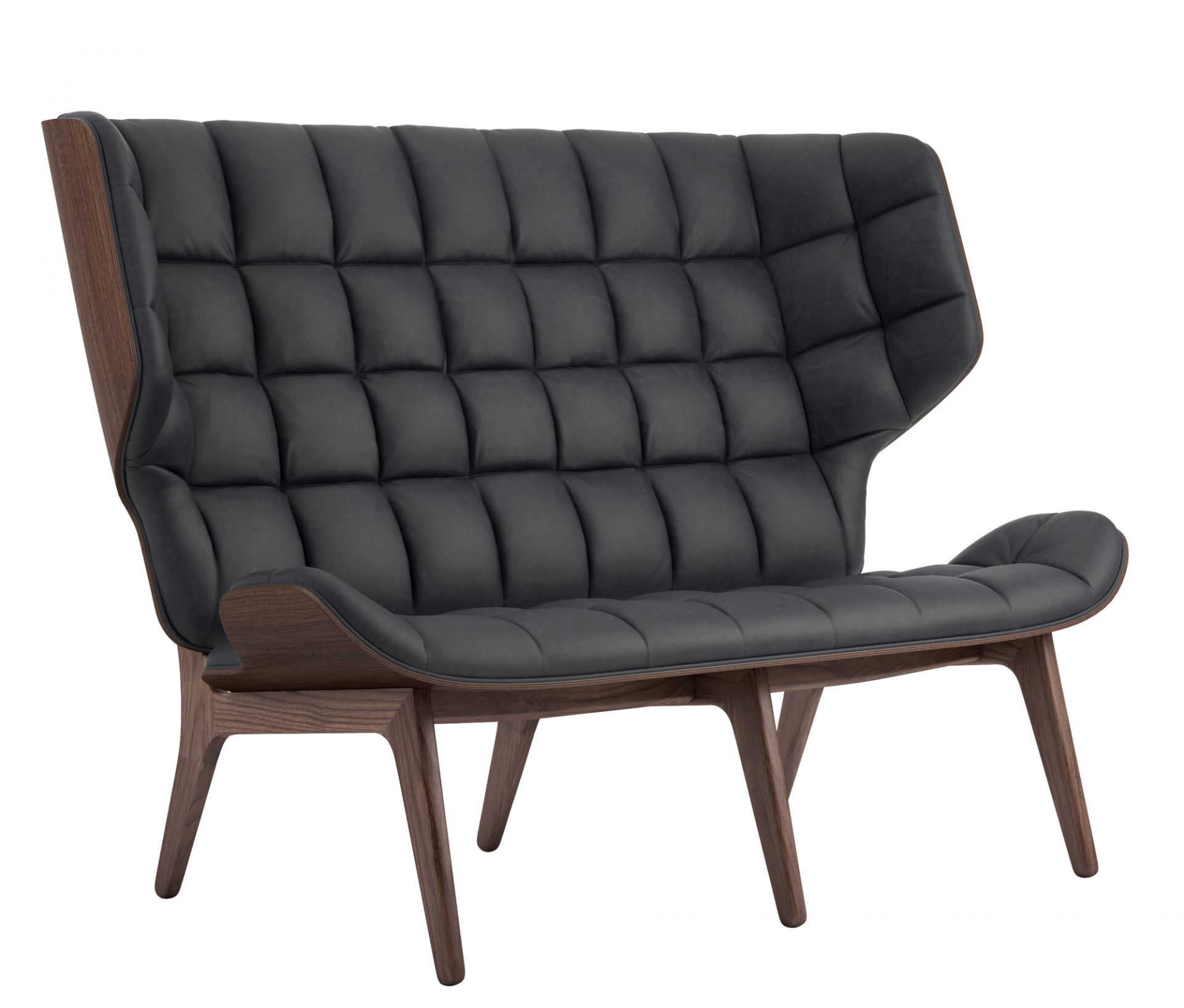 Mammoth Sofa Cuir couverture Norr11 Chêne foncé colorée Dunes Cuir Brun foncé