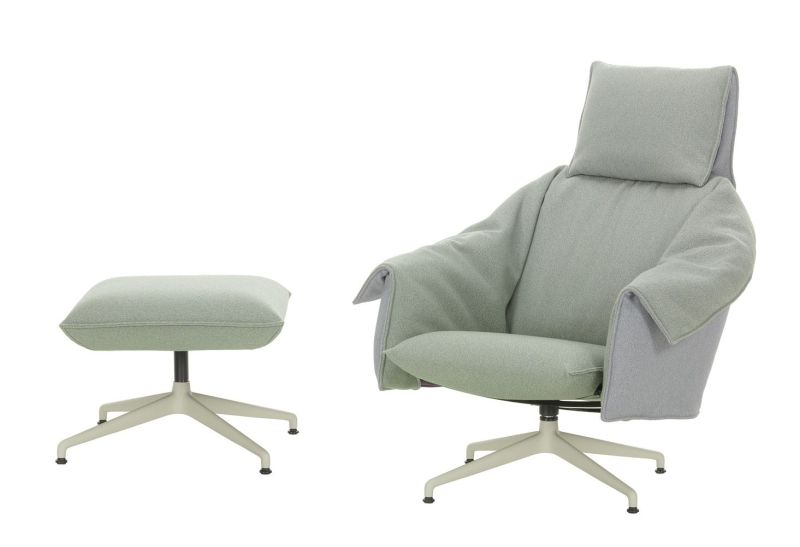Bascule Fauteuil à dossier haut avec pouf Vitra