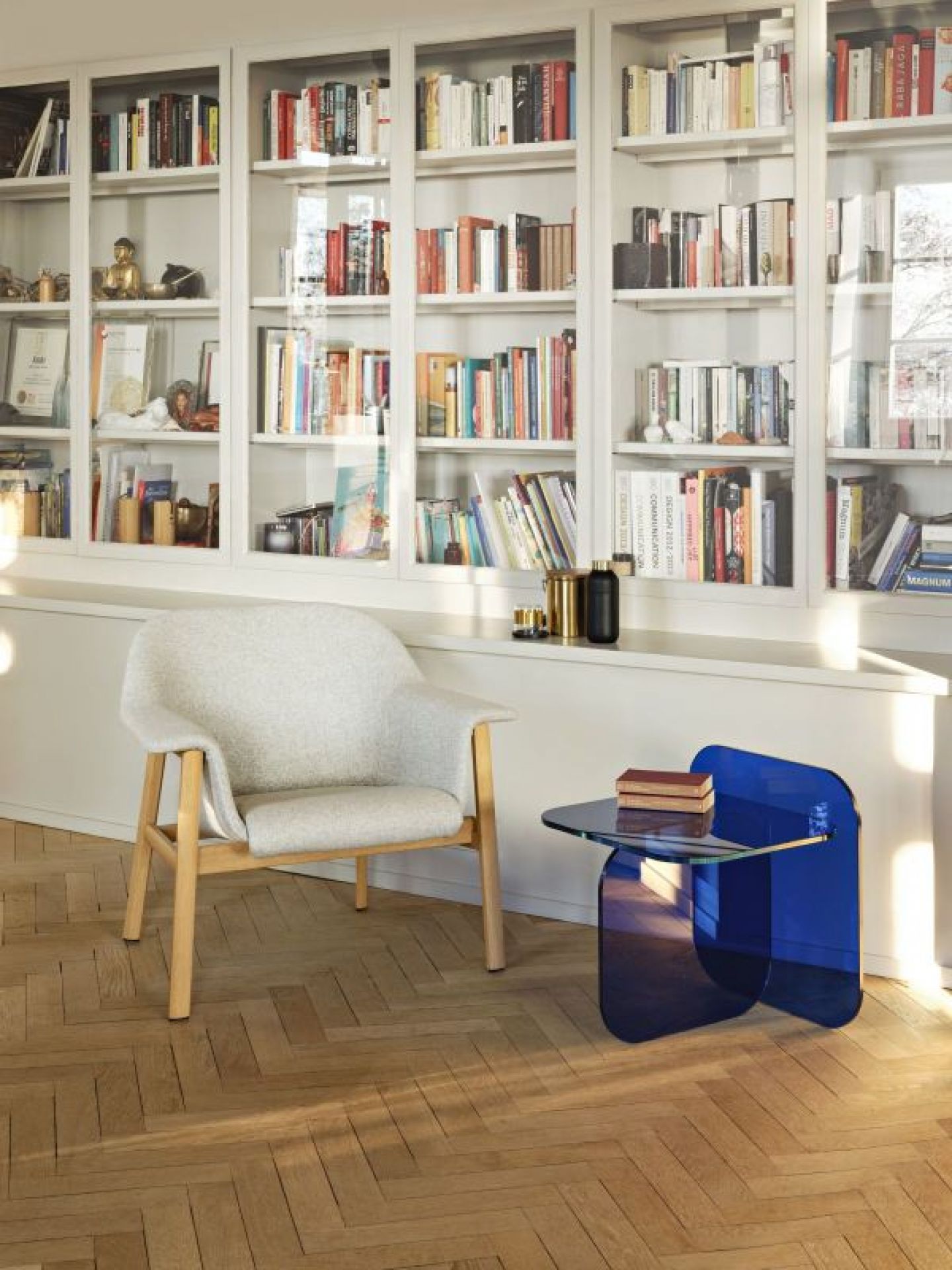 Sol Side Table ClassiCon Verre de cristal bleu royal